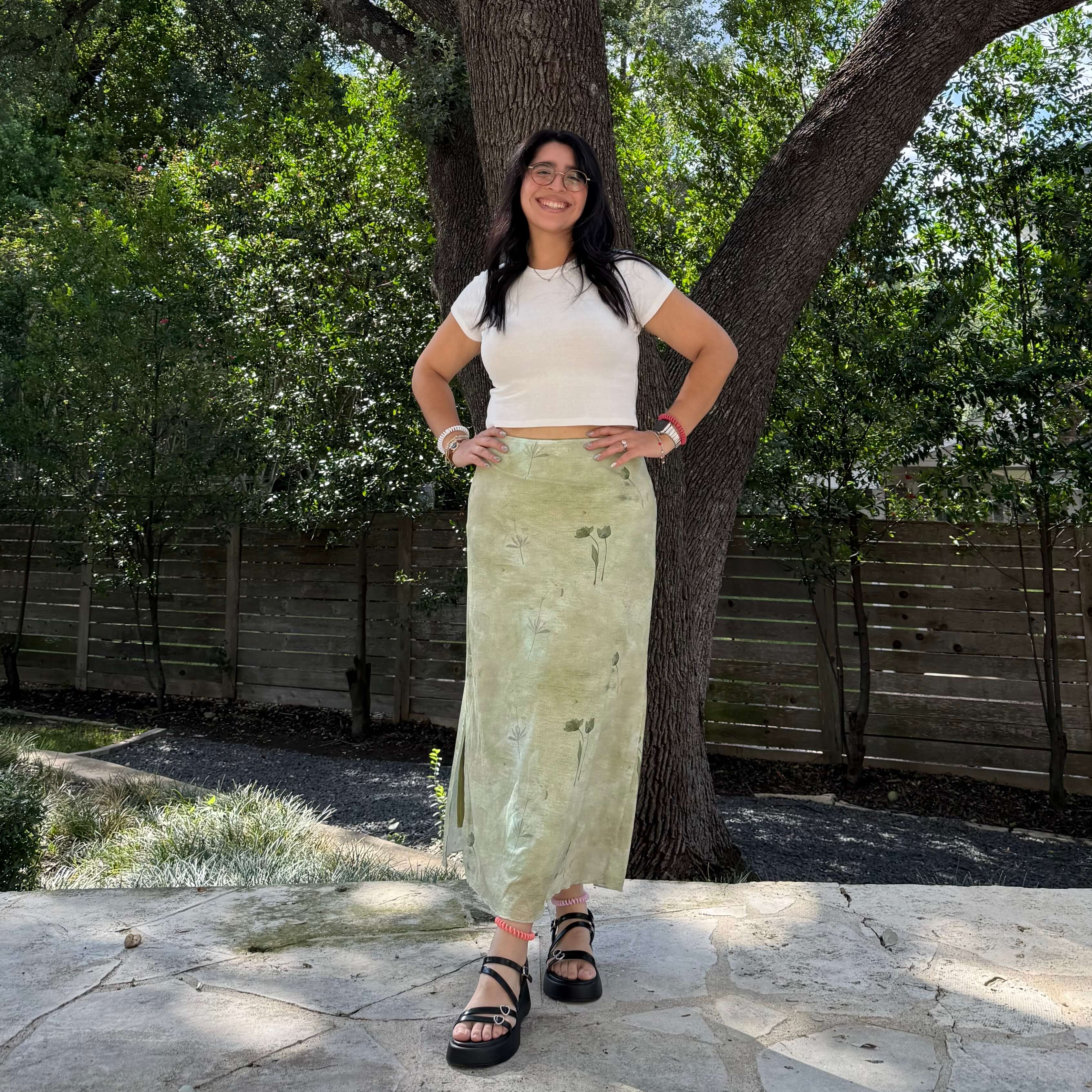 Flora Skirt - Green *Clearance Sale*