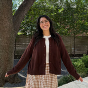 The Classic Cardigan - Chocolate