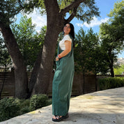Linen Overalls - Pine