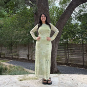 Long-Sleeve Flora Dress - Green *Clearance Sale*