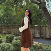 Autumn Corduroy Dress - Acorn